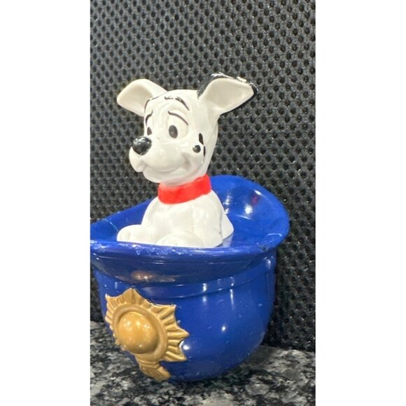Disney 101 Dalmatians Police Hat Puppy Figurine McDonalds 1996 Vintage Collectib - Picture 2 of 8